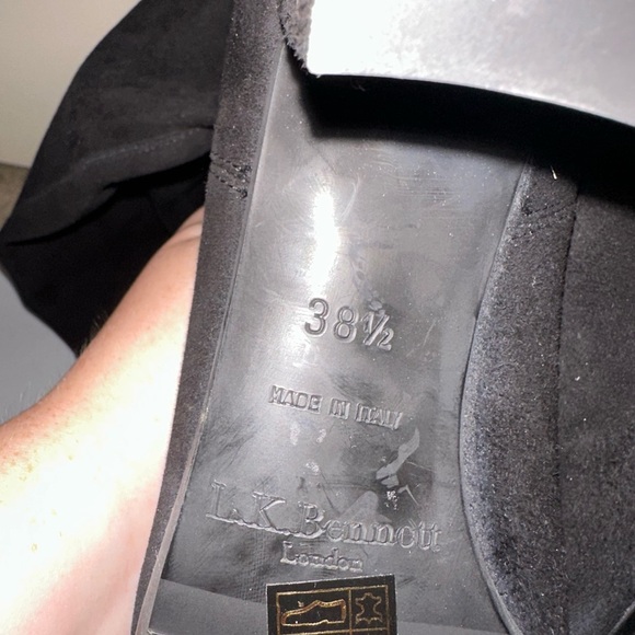 LK Bennett women’s Black Suede Knee-High Boots 38.5 fall winter closet staple - Picture 12 of 16